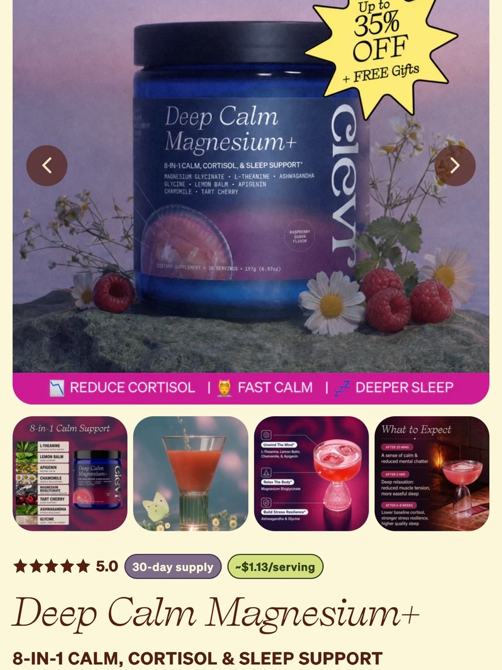 Clevr Deep Magnesium+ Sleep & Cortisol Support